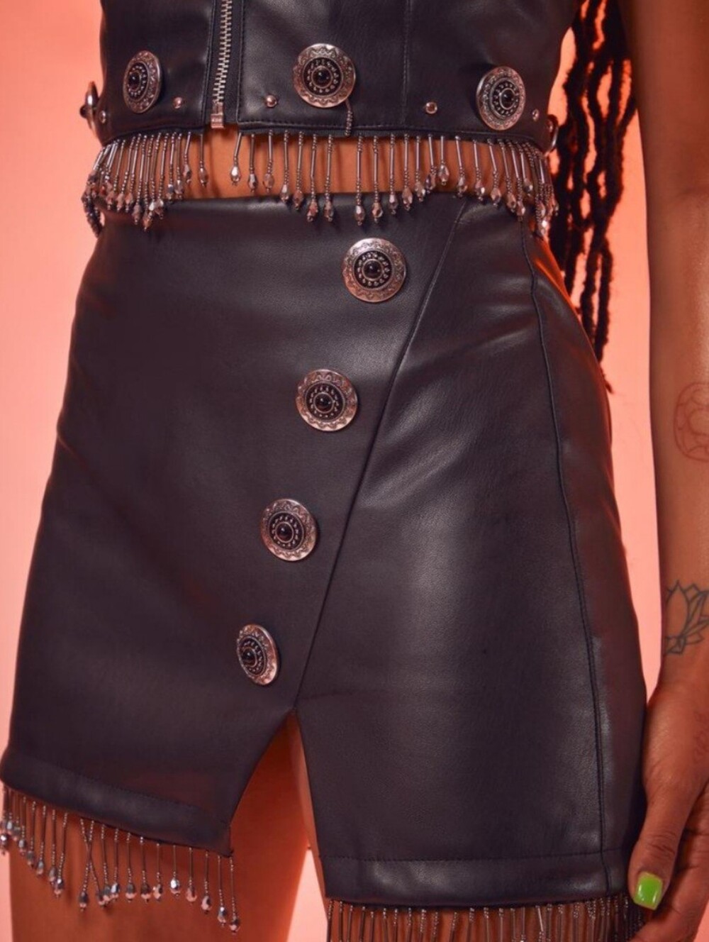 POSTER GIRL Black Mini Skirt-XL